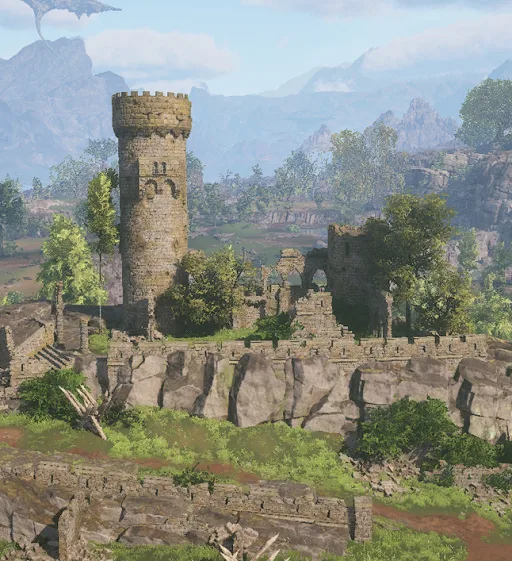 Dilapidated Hillside Fortress